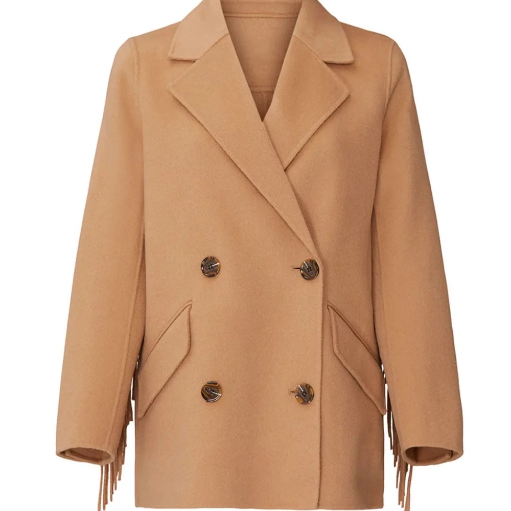 The Kooples Fringe Jacket Camel Color